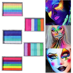 Face Paint 5 частей пигмента на водной основе для рисования лица, 6-цветная радужная полосатая смывка для человеческого лица bodypaint