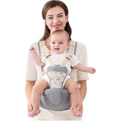 Дышащий простой Baby Carrier Hip Seat, многофункциональный Baby Carrier Baby Hip Seat Child Carrier Эргономичный Baby Carrier System Belly Carrier Back Carrier for 0-36 Months (Grey)
