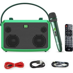 M5 50W Караоке-машина для взрослых, портативная PA система, усилитель голоса, Bluetooth колонка с беспроводным микрофоном и пультом дистанционного