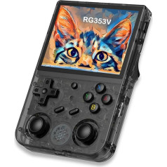 Портативная игровая консоль RG353V, двойная ОС Android 11 и Linux, 16G + 64G TF Card 4452 Игровая консоль RK3566 Чипы Quad-Core 1.8GHz, Ретро-консоль RG353V Поддержка 5G WiFi 4.2 Bl