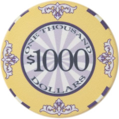 Scroll Casino Grade Ceramic Poker Chip 10g (Pack of 50)