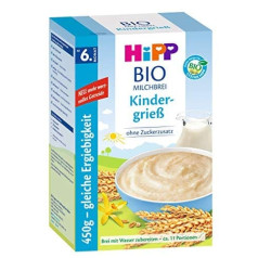 Hipp Bio-Milchbrei Kindergrieß, 6er Pack (6 x 450g)