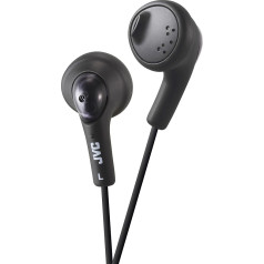 JVC Gumy HA-F160-B-E In-Ear Kopfhörer Stereo-Kopfhörer mit Bass Boost und 3,5mm Klinkenkabel (1,2m) - Schwarz