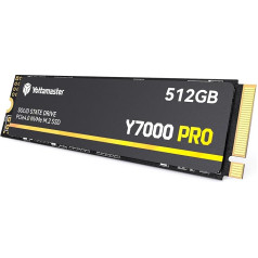 Yottamaster NVMe M.2 Internal SSD 512GB, PCIe 4.0 Gen4x4, 3D NAND Flash Internal Solid State Drive, 7000MB/s Reading, for Gaming and Video Editing, Y7000PRO