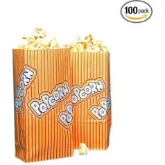 Попкорн Warmhaltetüte 75 г 1,3 литра 10,5 x 6 x 20,5 см, 2-слойный белый/желтый/красный (100)