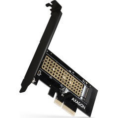 Axagon Pcem2-n внутренний адаптер pcie x4, 1x m.2 nvme m-key slot, sp & lp