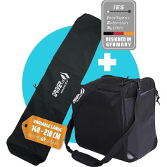 Driver13 Ski Bag Set (2 Pieces) Лыжная сумка (140-210 см) и сумка для лыжных ботинок с отделением для шлема Черный