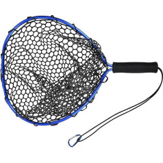 Рыболовная сеть, резиновая ручка EVA, шест из алюминиевого сплава для легкой ловли и отпускания рыбы, легкая, портативная, с эластичной ленто
