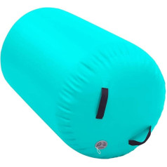 Tidyard Надувной воздушный валик, валик для йоги, тренажерный зал, воздушная бочка, колонна для упражнений с насосом, 100 x 60 см, зеленый