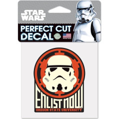 NCAA Star Wars Storm Trooper Die Cut Car Sticker Wincraft, черный, 4