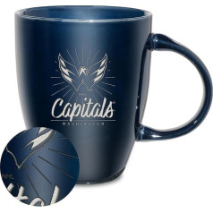 Керамическая кружка Rico Industries NHL Hockey Washington Capitals Sunburst с лазерной гравировкой, глянцевая, 18 унций