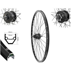Переднее колесо MTB 27.5 Hub Dynamo 6 Hole Disc Hollow Chamber Rim 650B Disc Brake DC19 Black