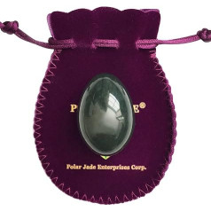Polar Jade Genuine Undrilled Nephrite Jade Egg for Kegel Exercises for Pelvic Floor Muscles and Crystal Healing in Meditation (Medium (43 x 30 mm))