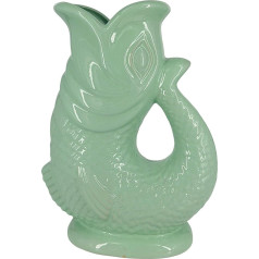 Bubble Jug Water Carafe Ceramic Jug in Fish Shape - 1.5 L, Duck Egg Blue - Fish Carafe with Glucker Sounds for Fun Pouring of Water, Wine & More - Bubble Jug Carafe Fish - Fish Jug
