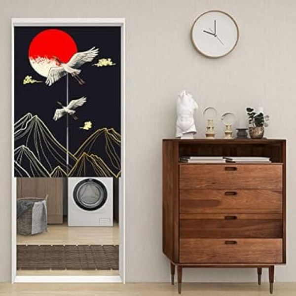 LIGICKY Японский стиль Толстая длинная штора Noren, двусторонний принт дверной занавески, разделитель комнат, гобелен для домашнего текстиля, 85 x
