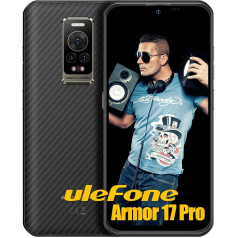 Ulefone Armor 17 Pro 4G Открытый смартфон без контракта 2023, Helio G99 13GB + 256GB Открытый мобильный телефон, 5380mAh батарея 66W, 6,58 дюйма FHD +, 108MP камера, Android 12 IP68 М