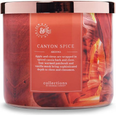 Colonial Candle Ароматическая свеча в стекле с крышкой | Canyon Spice | Свеча с ароматом корицы | Свеча с 3 фитилями | Свечи длительного горения (60 ч) | Свечи
