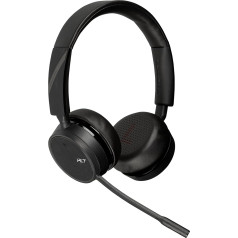 Plantronics Voyager 4220 UC USB-A Headset (Poly) - стерео наушники Bluetooth с микрофоном на оголовье и шумоподавлением - подключение к ПК, Mac и мобильным телефонам - с