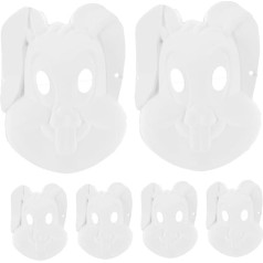 Toyvian 24 шт Diyt кролик маска некрашеный ремесло маскарад сделай сам хэллоуин маски хэллоуин маска белая маска сделай сам вечеринка маски сдел