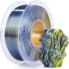 SUNLU Silk PLA+ 3D Printer Filament, двухцветный блестящий PLA+ Filament 1.75 мм, шелковистая текстура, вращение на 360° раскрывает различные цвета, точность размер