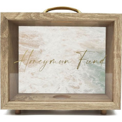 Nikita By Niki Honeymoon Fund Money Box, Photo Fund for Couples, Wedding Gifts for Bride and Groom, Wooden Holiday Fund, Honeymoon Fund, Wedding Gift (Brown, One Size)