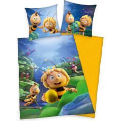 Arle-Living Maya the Bee Постельное белье 135 x 200 см + 80 x 80 см с двусторонним мотивом 100% хлопок Renforcé The Secret Kingdom