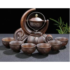 Scizorito Высококачественный китайский чайный набор, подарочная коробка, вращающийся чайный набор кунг-фу, чистый ручной огонь, с вращающимся 