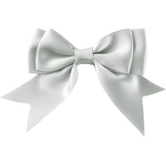 Упаковка из 10 бантов из атласной ленты 6 x 7 см, двойной декоративный бант, готовый бант, подарочные банты для DIY ремесел, свадьбы, Рождества, Д