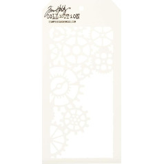 Stampers Anonymous Tim Holtz Трафареты для слоев, 10,5 х 21,6 см, Шестеренки