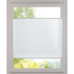 K-Home® Klemmfix Pleated Blind 3D Effect White W 75 x H 210 см