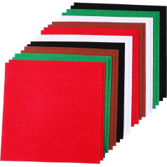 KONTONTY 20pcs Листы Рождество нетканые ремесла листы DIY Crafts войлок листы Ассорти цвета Craft войлок квадраты Рождество пучки квадратные DIY Xmas войло
