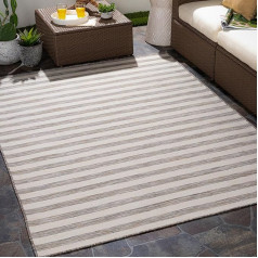 Livabliss Valencia Outdoor Rug Weatherproof, Indoor and Outdoor Rug for Balcony 80 x 150 cm, Patio, Garden, Kitchen - Outdoor Rug Boho Style, Rug for Outdoor Use - Beige and Cream