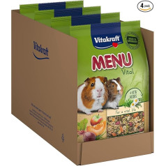 Vitakraft Menu Vital, Основной корм для морских свинок, с овощами и травами, без добавления сахара, в герметичном пакете (4 x 3 кг)