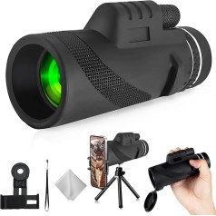 Монокулярный телескоп HD 80X100 HD Fernrohr Монокулярный телескоп Handy Fernglas objektiv FMC BAK4 Wasserdicht mit Halterung & Stativ für Klettern Vogelbeobachtung Jagd Konzert Fußballspiel Reisen