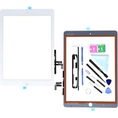 Белый набор для ремонта дигитайзера для 2017 i Pad 9.7 (A1822, A1823) / i Pad 5 iPad Air 1 Замена дигитайзера сенсорного экрана (без кнопки Home) с инструментами + 