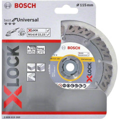 Bosch Professional 1x Алмазный отрезной диск Best (универсальный, X-LOCK, диаметр 115 мм, диаметр отверстия: 22,23 мм, ширина реза 2,2 мм)