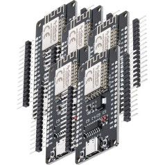 AZDelivery 5 x NodeMCU Lolin V3 Модуль ESP8266 ESP-12F WiFi с USB-C Подключение WiFi Плата разработки с CH340 Беспаечный Совместимость с Arduino Включает E-Book