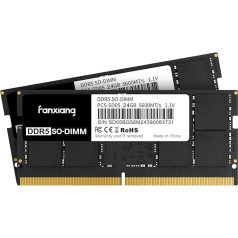 fanxiang SODIMM 48GB Kit (2x24GB) DDR5 RAM 4800 MT/s CL40, Overclocking Gaming, PC Computer Memory, Black