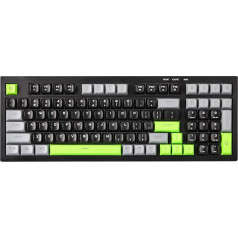Игровая клавиатура YUNZII D98, клавиатура с RGB-подсветкой для офиса, полная клавиатура, устойчивость к протечкам, антипризрачная проводная мемб