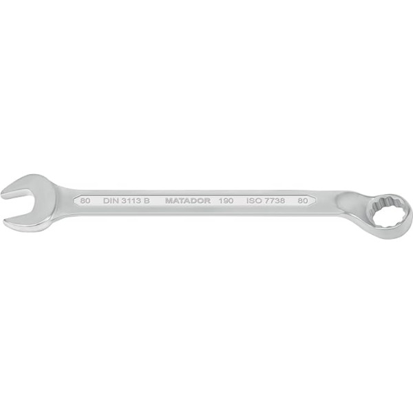 MATADOR Ringmaulschlüssel 80 mm | Ringschlüssel gekröpft | Schraubenschlüssel | Gabelringschlüssel DIN 3113 Form B | Spanner | MATADOR Werkzeug Nr. 01900800