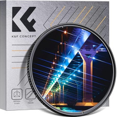 K&F Concept Nano-K Series Blue Streak Anamorphic Effect Filter 52 mm Blue Strip Filter Anamorphic Light Flare Effect Filter