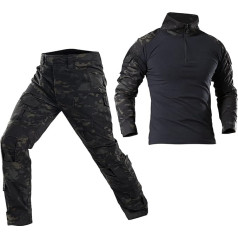 Тактический Airsoft Камуфляж Костюм Мужской Пейнтбол Боевая Рубашка Брюки Наборы С Длинным Рукавом Военный Костюм Открытый Камуфляж Охота Од