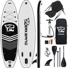 Tigerxbang SUP Board Stand Up Paddling Board Komplettes aufblasbares Paddle Zubehör