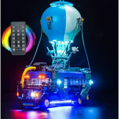 LocoLee Light Set Compatible with Lego Battle Bus 77073 Remote Control Version, Only Lights Set, Light Lighting Set Compatible with Lego Fortnite Battle Bus