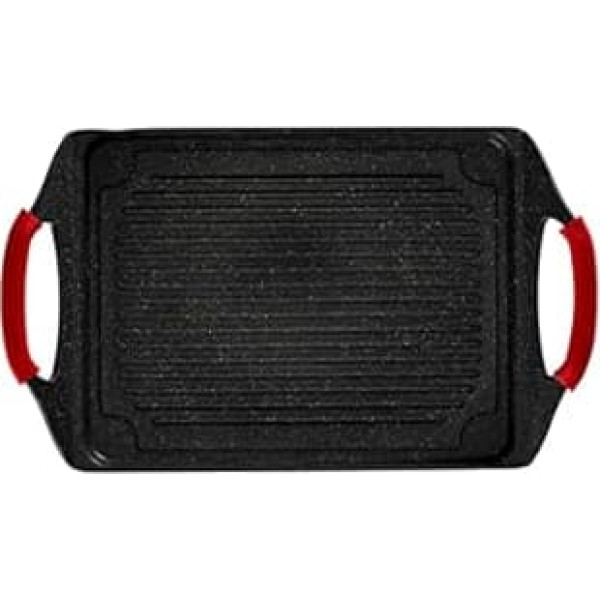 Плита для гриля Pradel Excellence 43 x 27 см с каменным покрытием (без PFOA) и съемной силиконовой ручкой