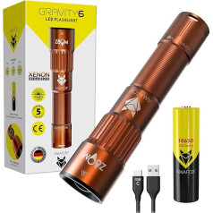 AMAFOX G6 - Ксеноновый мегабисер высокоэффективный светодиодный фонарь перезаряжаемый бронзовый - чрезвычайно яркий тактический светодиодны