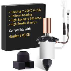 Керамический нагревательный блок Ender3 V3 SE: Совместим с 3D принтером Creality Ender 3 V3 SE Hotend, быстрый нагрев, высокий поток/высокая температура Hotend, п