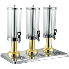 Getränkespender mit Zapfhahn, 9LCold Hot Drink Dispenser, Edelstahl-Getränkespender mit Ablaufschale, für Partys, Buffet, Catering (Farbe: Gold) (Gold)