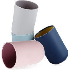 Cabilock 4 Stück Waschbecher wassernapf wassergläser Bathroom Accessory badaccessoires wasserkelch Zahnpasta Mini-Tasse Badezimmerbecher Plastikbecher für Badezimmer Badezimmerzubehör pp