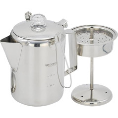 Кофеварка Generisch Percolator, кемпинговый кофейник | перколяторы для кемпинга из нержавеющей стали | кемпинговый перколятор для групп, емкость 9 ча